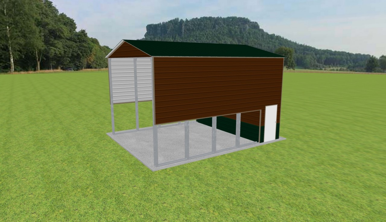 Carport with Storage 20 x 25 x 15 — photo 1