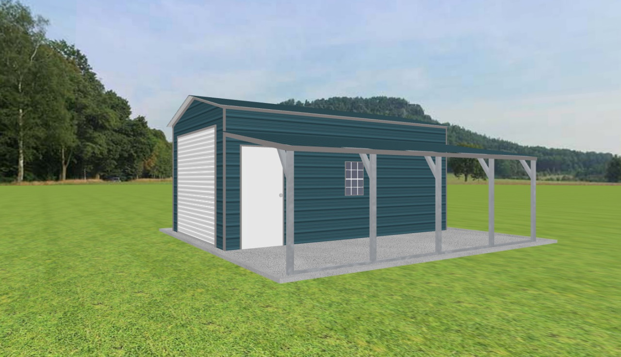 1 Car Garage 12 x 20 x 9, 12' x 20' x 9' metal garage