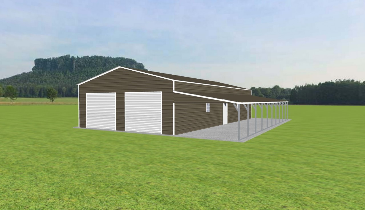 Garage with Lean To 26 x 50 x 10 — photo 1