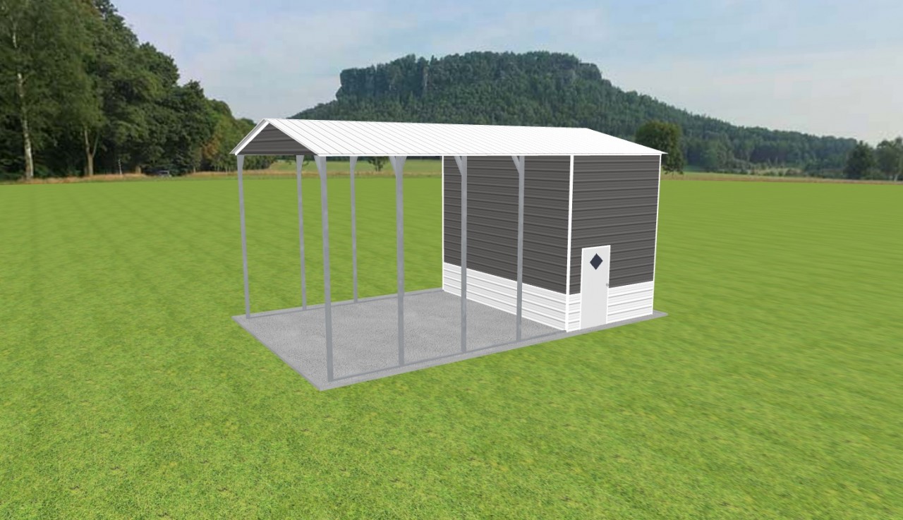 Carport with Storage 18 x 30 x 14 — photo 1
