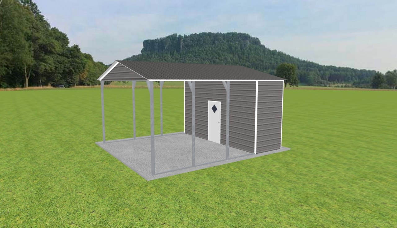 Carport with Storage 18 x 20 x 10 — photo 1