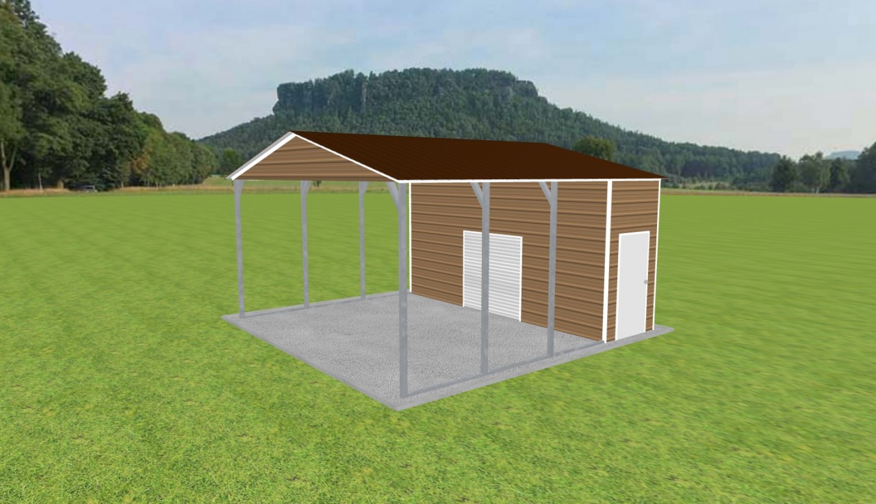 Carport with Storage 20 x 20 x 10 — photo 1