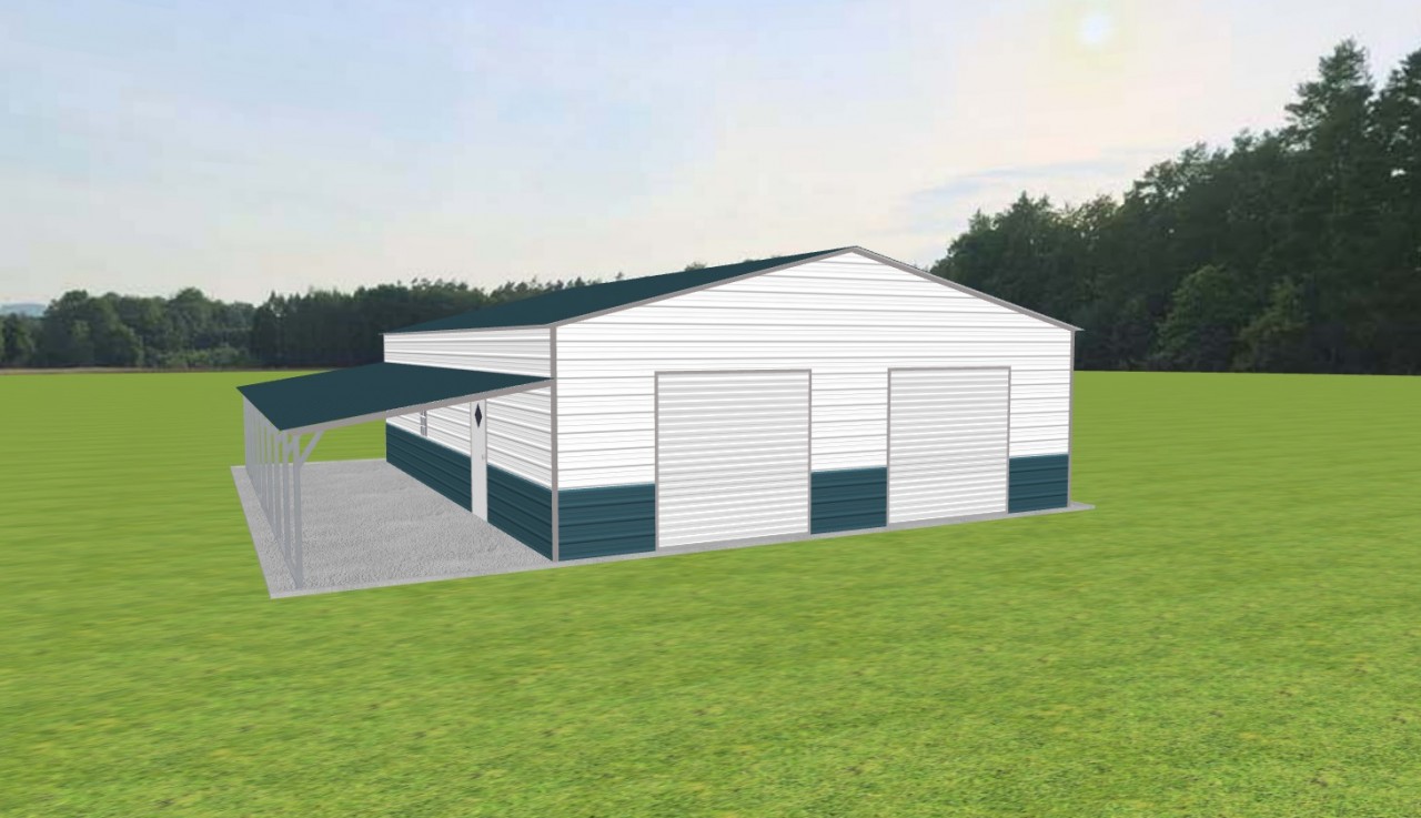 Garage with Lean To 30 x 40 x 10 — photo 1