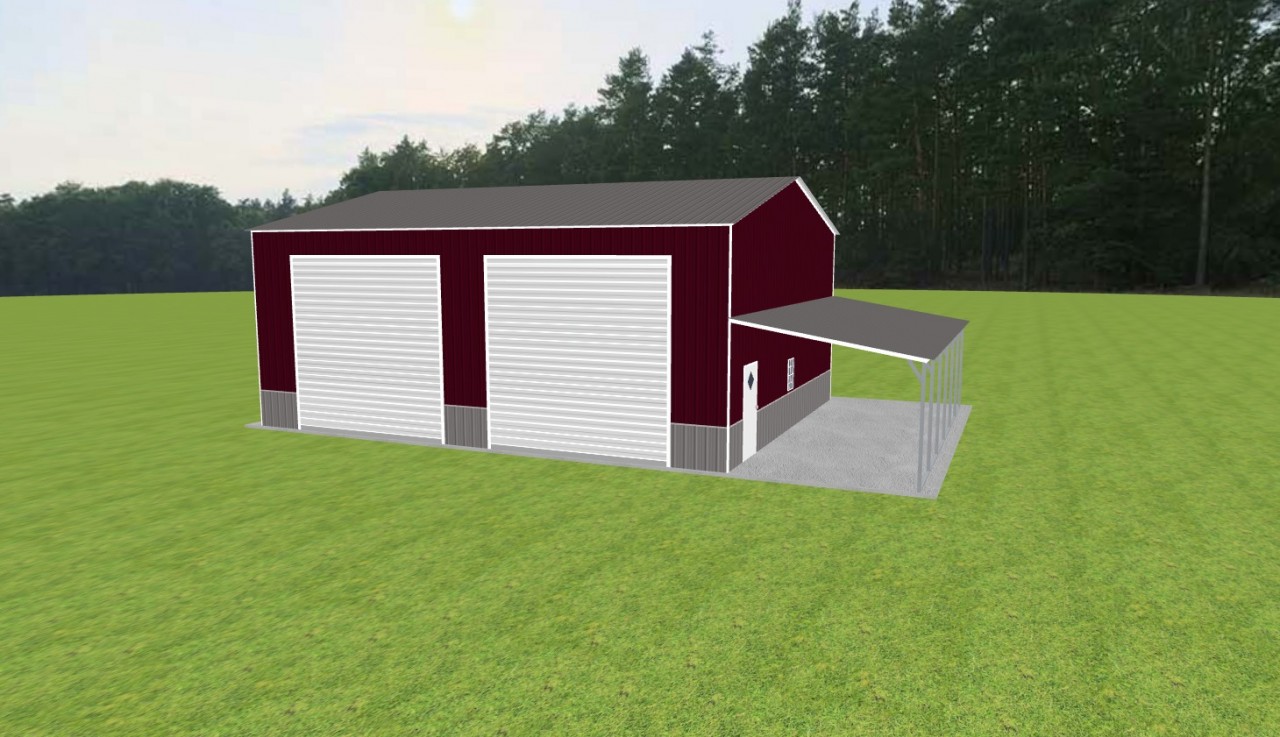 Garage with Lean To 32 x 40 x 16 — photo 1