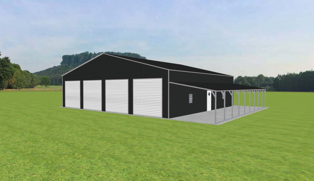 Garage with Lean To 50 x 45 x 12 — photo 1