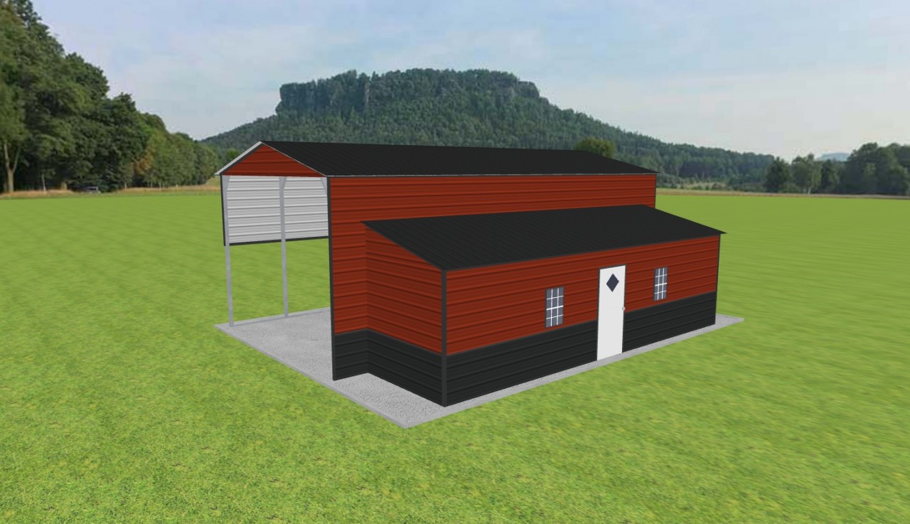 Carport with Storage 18 x 35 x 13 — photo 1