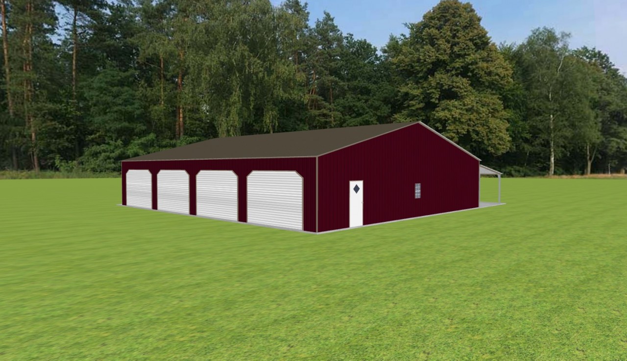 Garage with Lean To 50 x 60 x 10 — photo 1