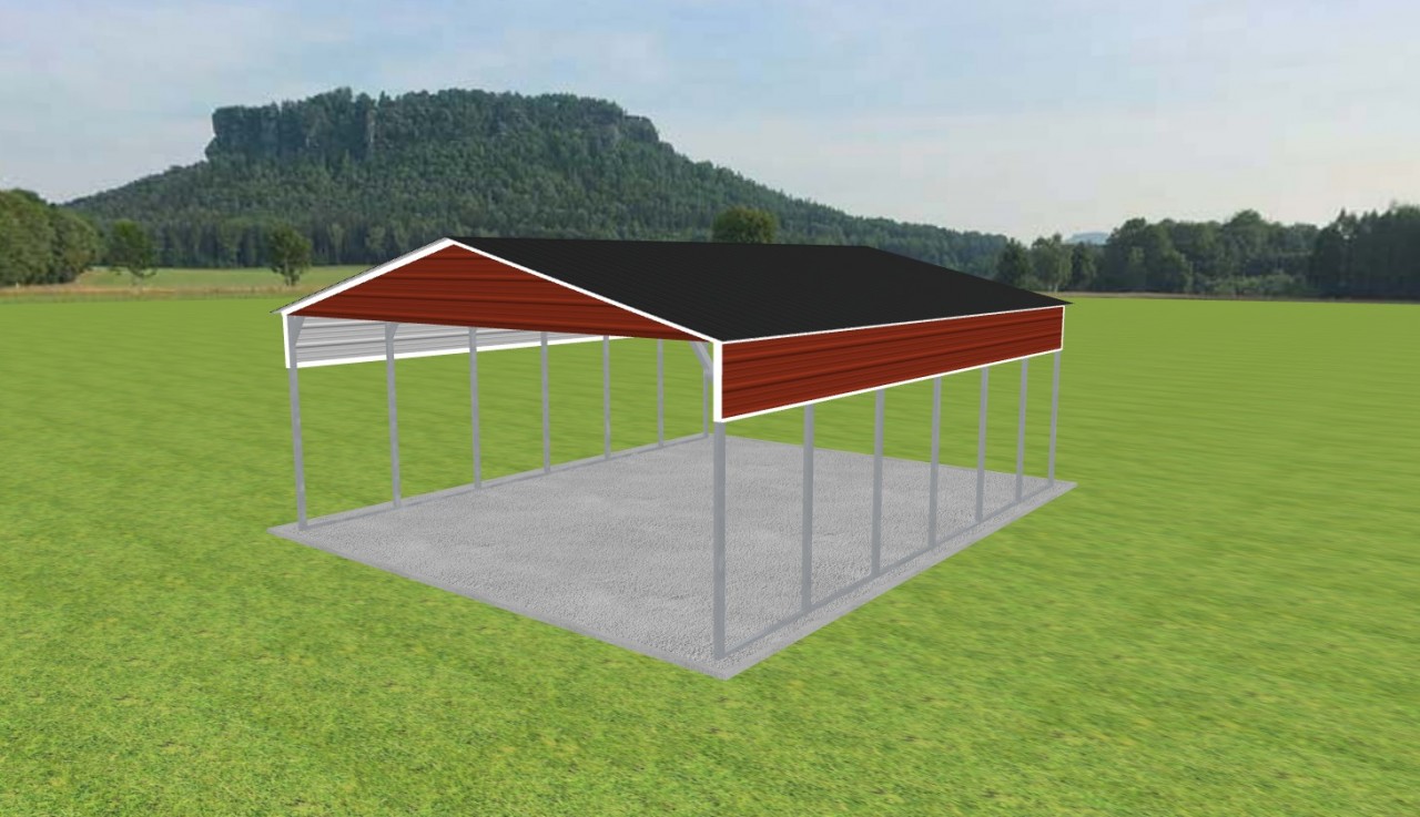 2 Car Carport 24 x 30 x 10 — photo 1