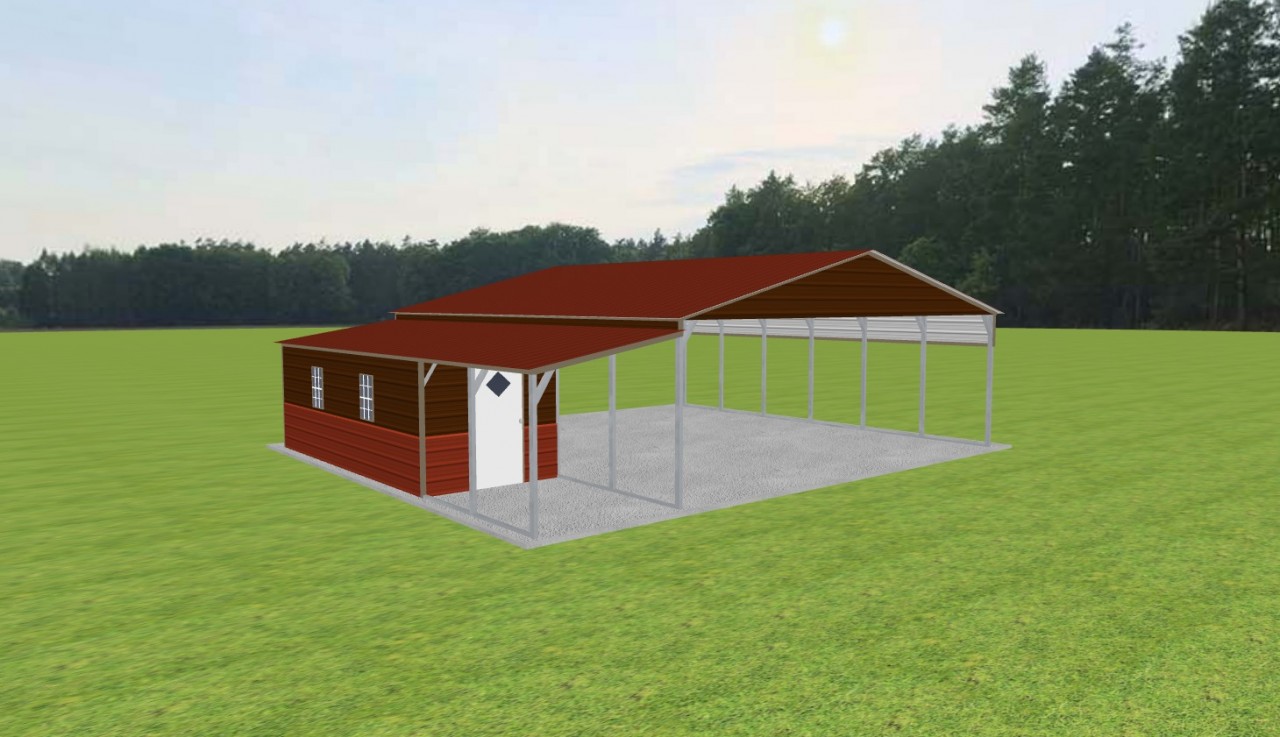 Carport with Storage 28 x 30 x 9 — photo 1