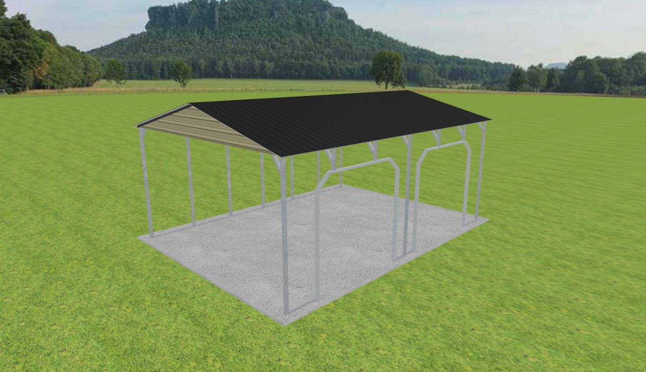 2 Car Carport 22 x 30 x 12 — photo 1