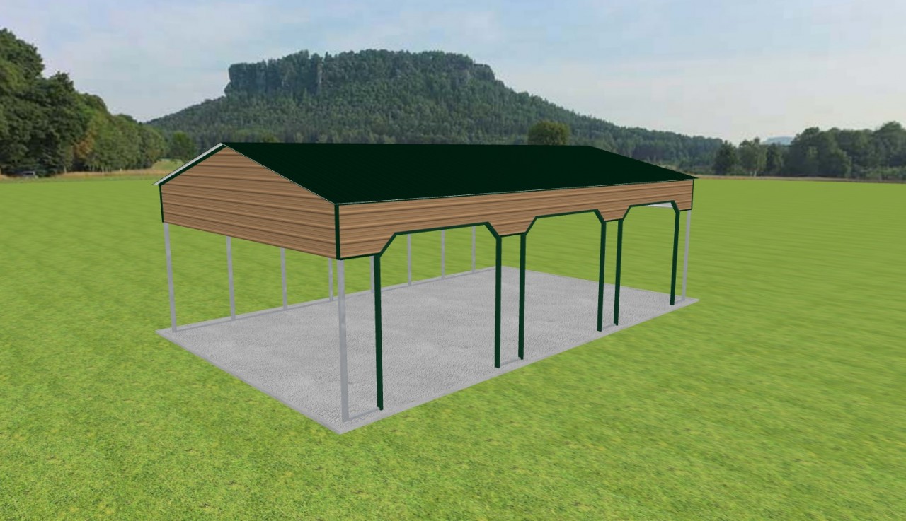 3 Car Carport 24 x 40 x 12 — photo 1
