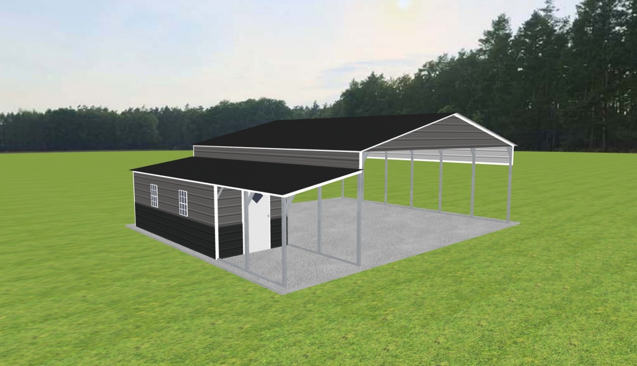 Carport with Storage 28 x 30 x 10 — photo 1