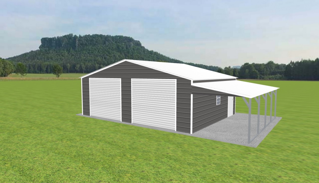Garage with Lean To 26 x 20 x 8 — photo 1