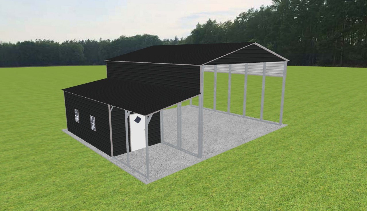 Carport with Storage 28 x 30 x 15 — photo 1