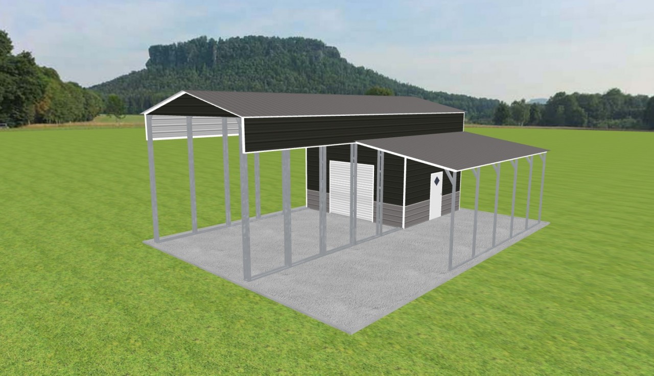 Carport with Storage 18 x 40 x 15 — photo 1