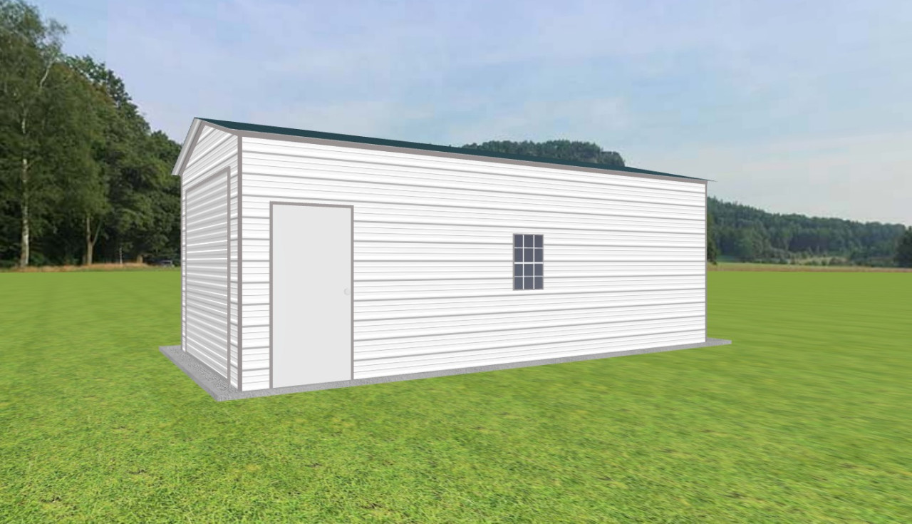 1 Car Garage 12 x 25 x 9, 12' x 25' x 9' metal garage
