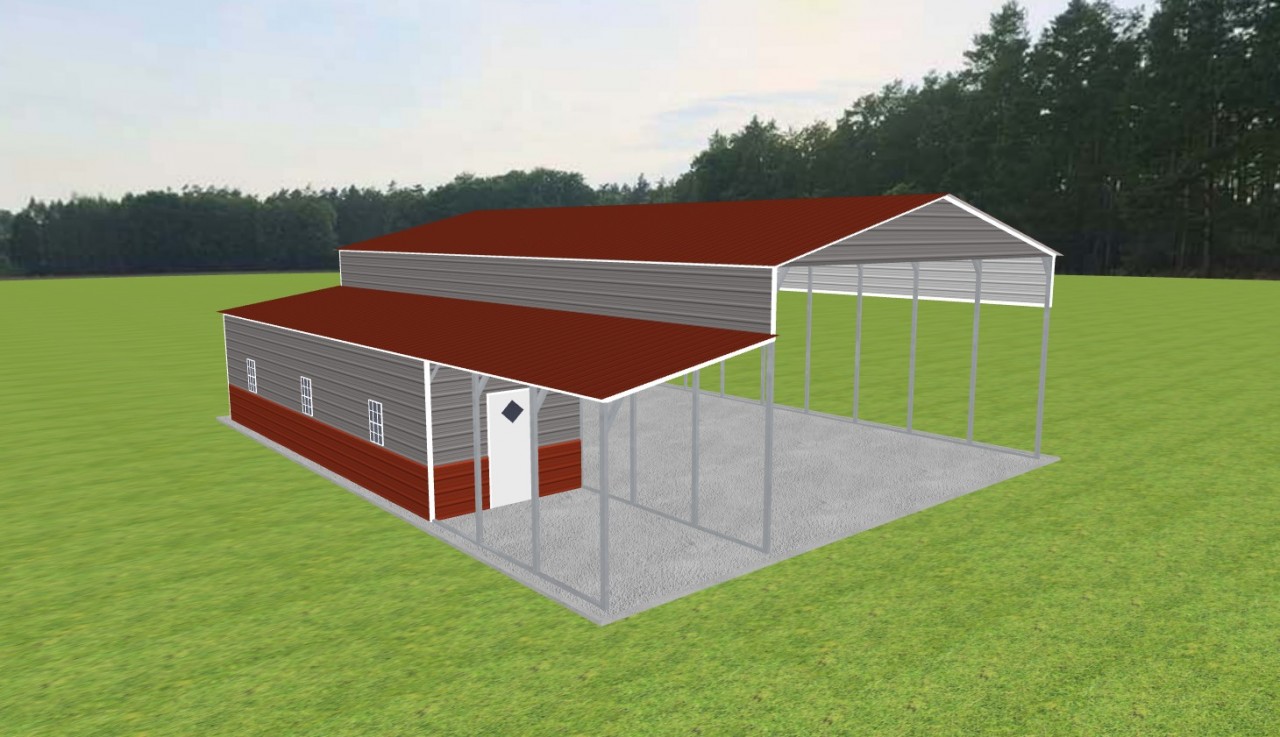 Carport with Storage 28 x 50 x 14 — photo 1