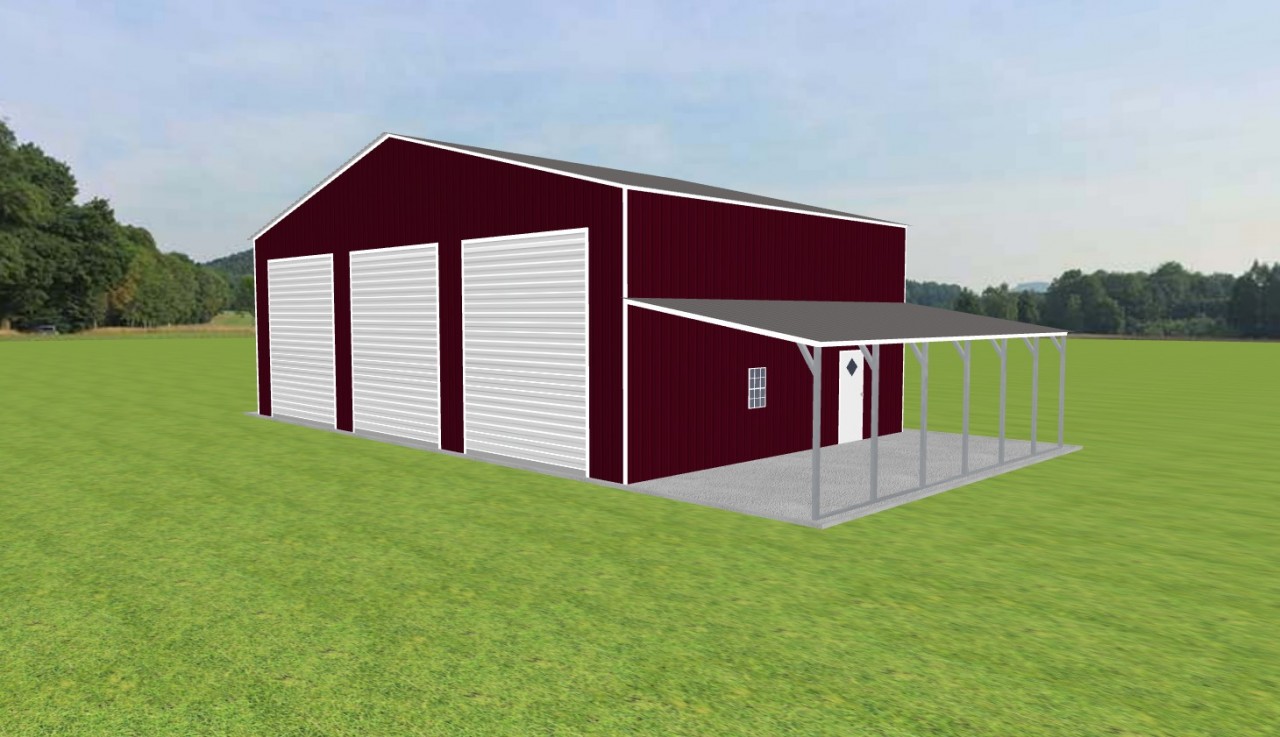 Garage with Lean To 48 x 30 x 16 — photo 1