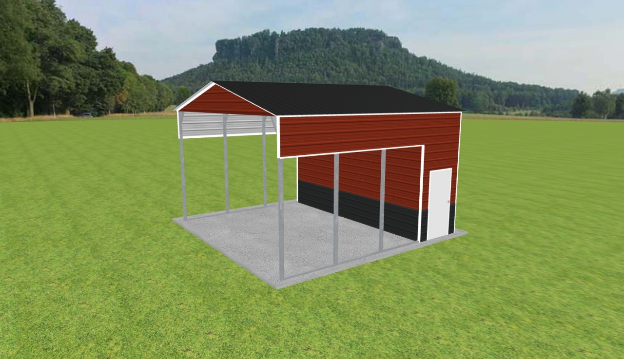 Carport with Storage 20 x 20 x 12 — photo 1