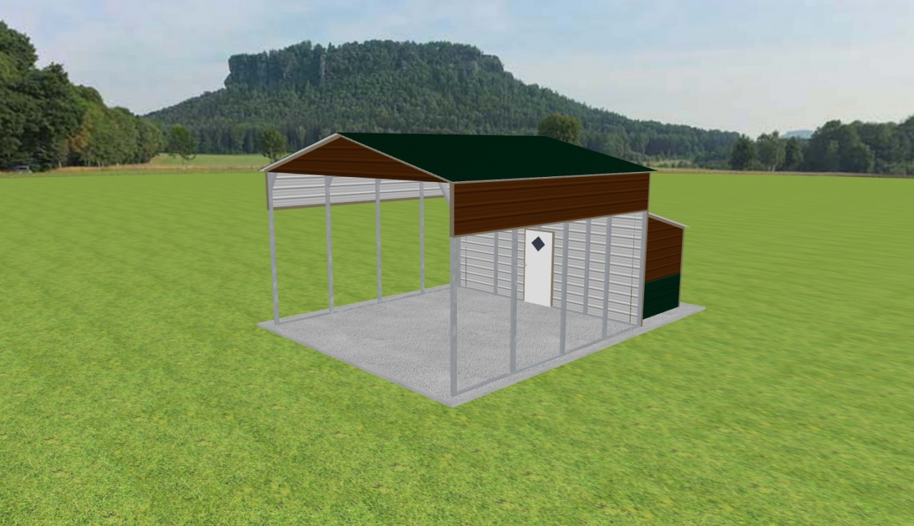 Carport with Storage 20 x 20 x 12 — photo 1