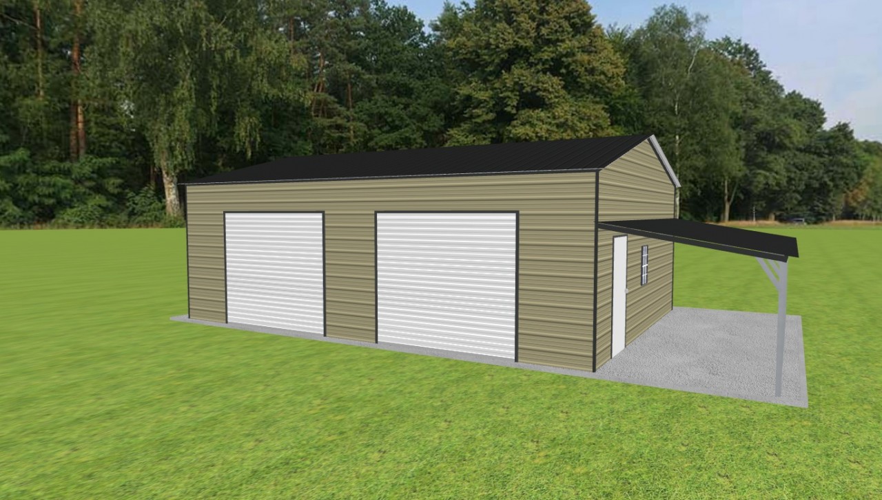 Garage with Lean To 22 x 30 x 10 — photo 1