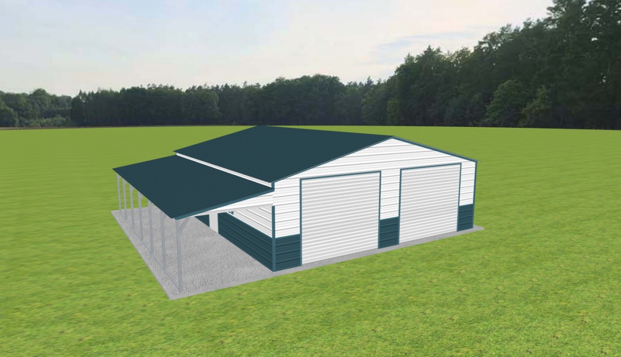 Garage with Lean To 26 x 30 x 8 — photo 1