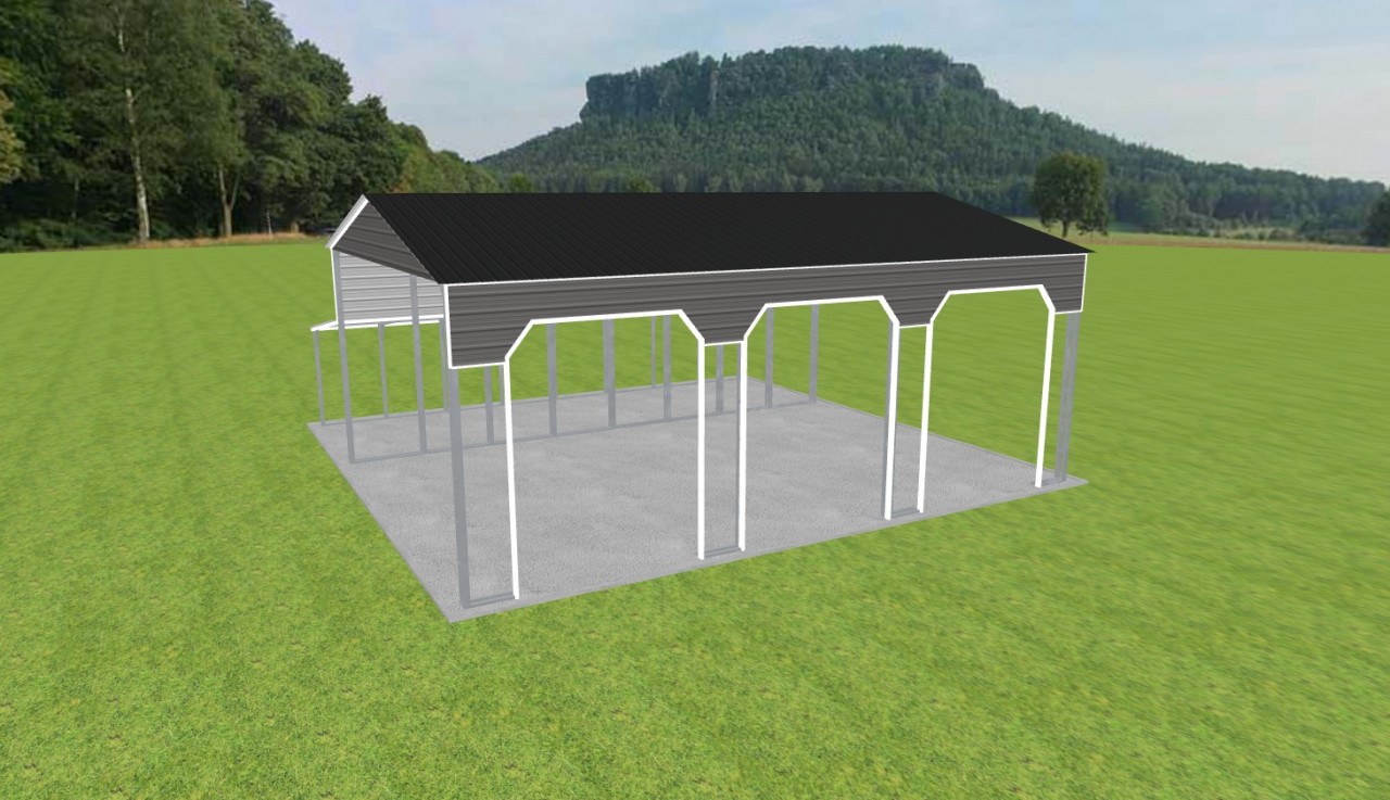 3 Car Carport 28 x 40 x 15 — photo 1