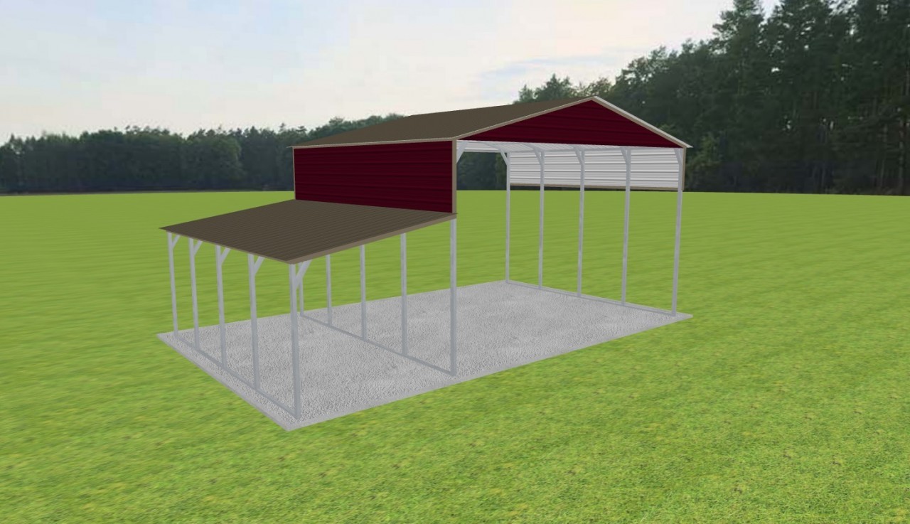2 Car Carport 24 x 20 x 14 — photo 1