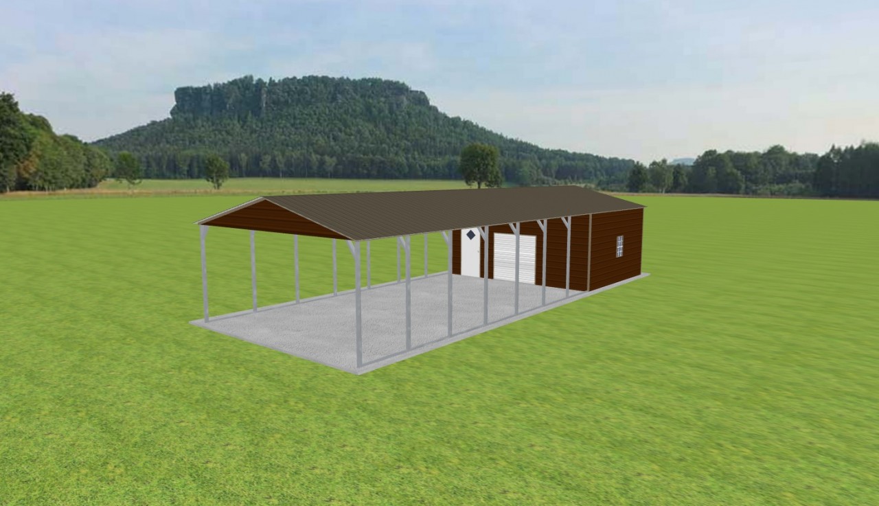 Carport with Storage 20 x 50 x 9 — photo 1