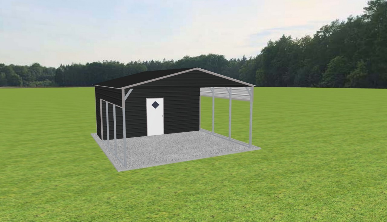 Carport with Storage 18 x 20 x 9 — photo 1