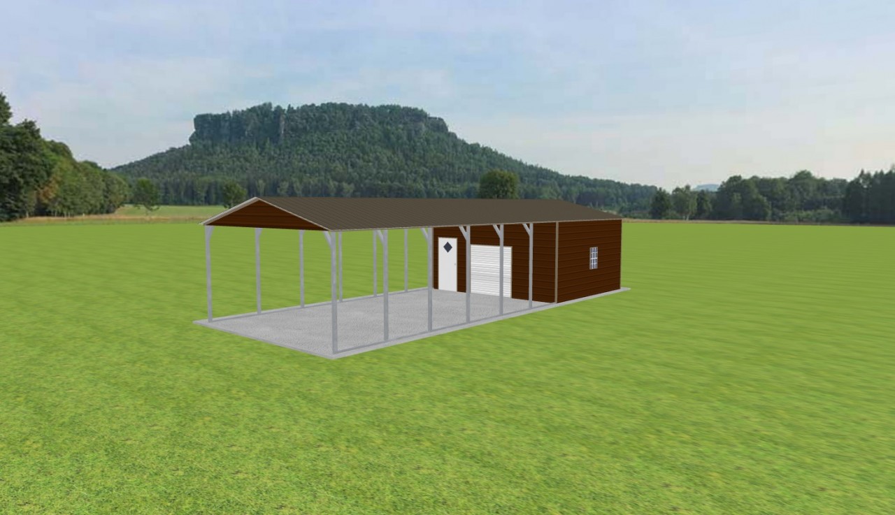 Carport with Storage 18 x 45 x 9 — photo 1