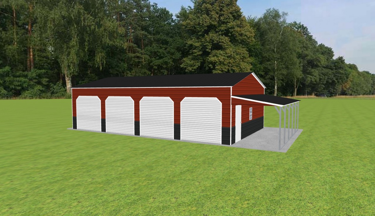 Garage with Lean To 24 x 40 x 10 — photo 1