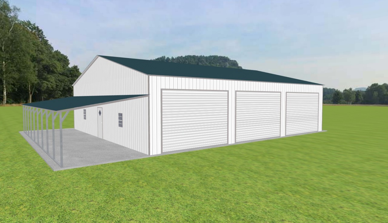 Garage with Lean To 44 x 50 x 12 — photo 1