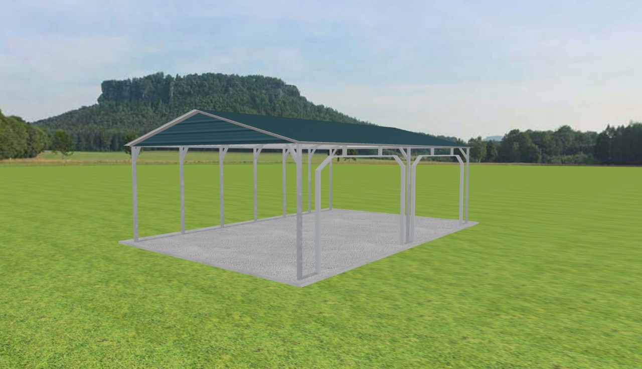 2 Car Carport 20 x 30 x 9 — photo 1