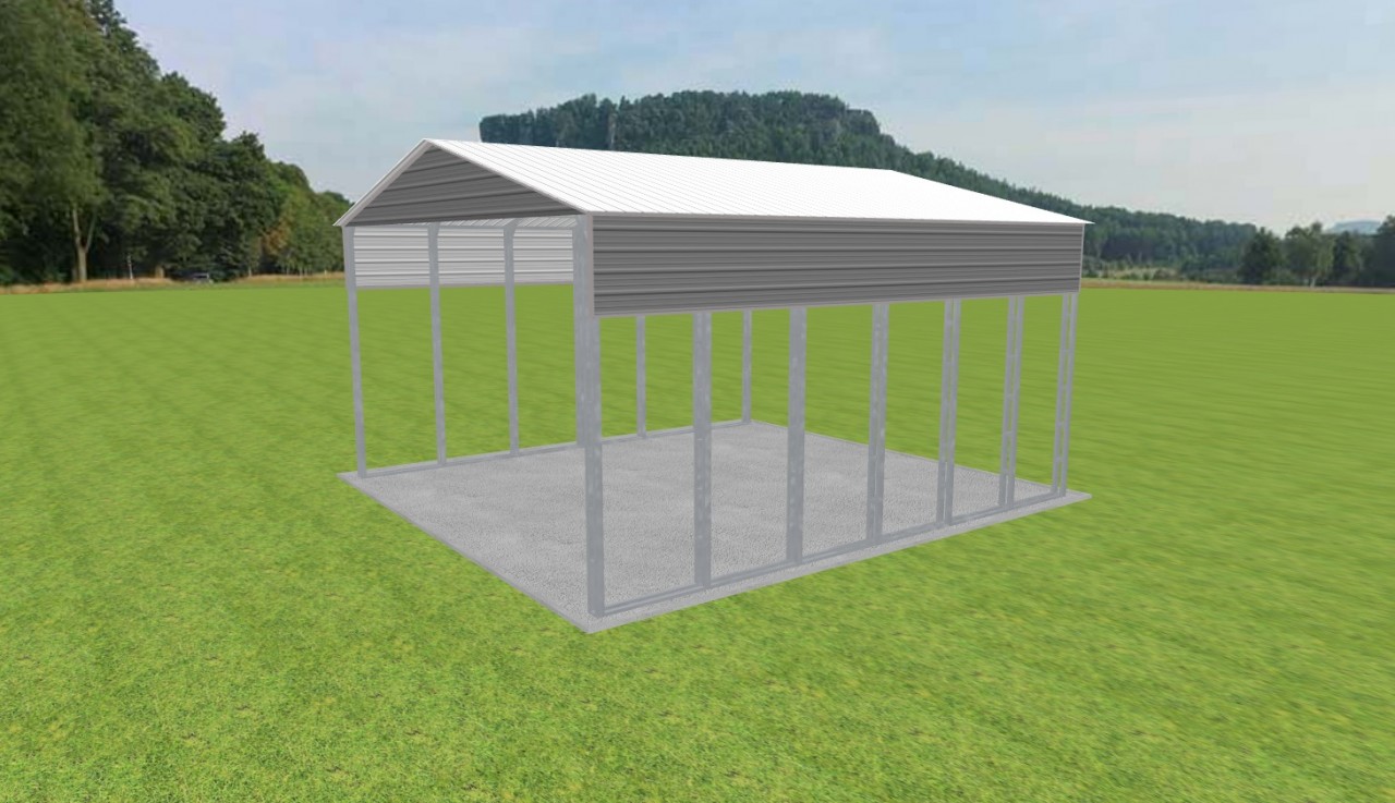 3 Car Carport 28 x 30 x 15 — photo 1