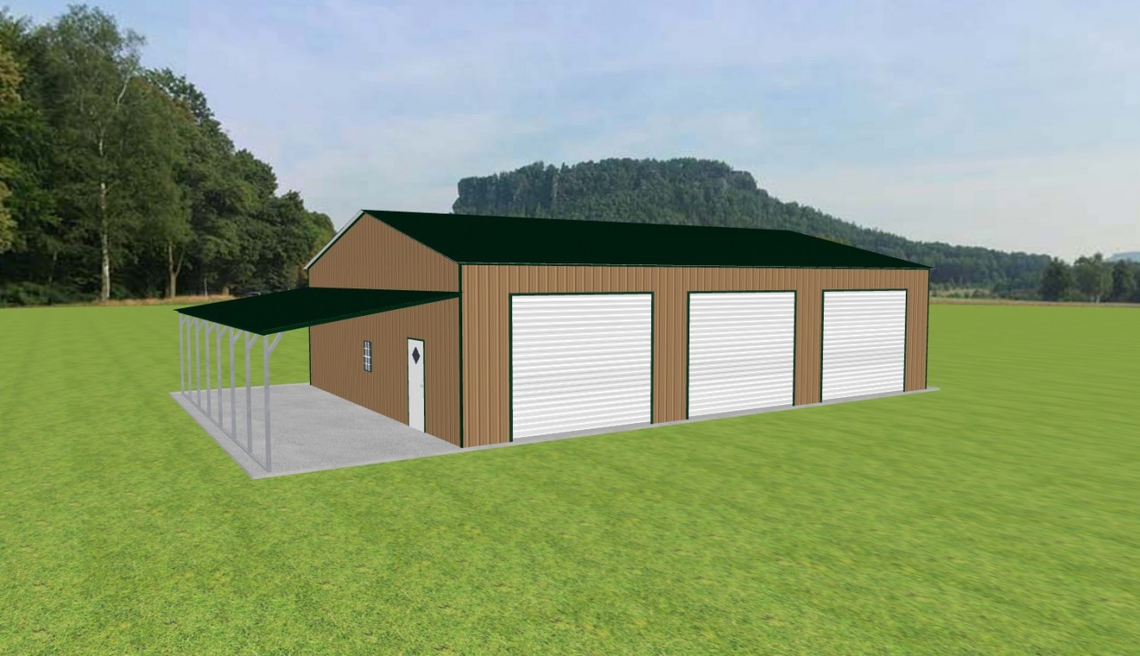 Garage with Lean To 36 x 50 x 12 — photo 1