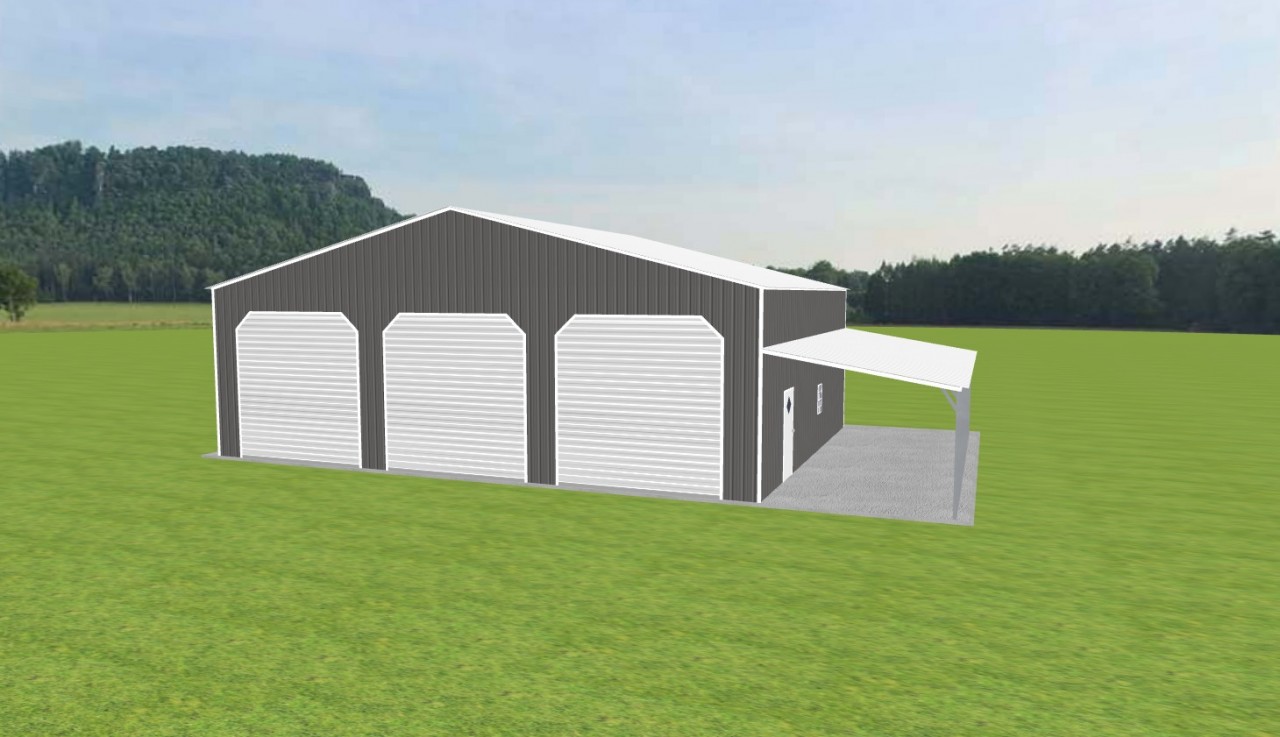 3 Car Garage with Lean To 46 x 35 x 14 — photo 1