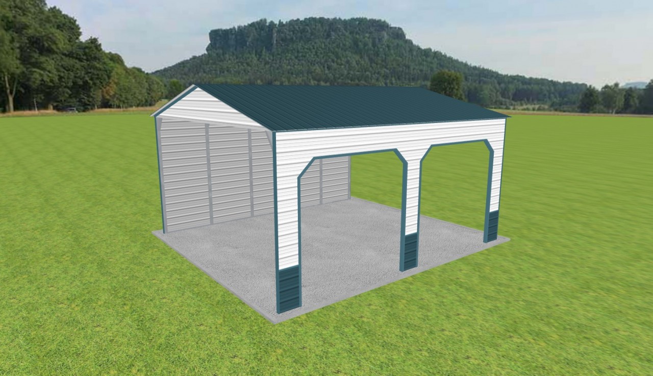 2 Car Carport 22 x 25 x 12 — photo 1