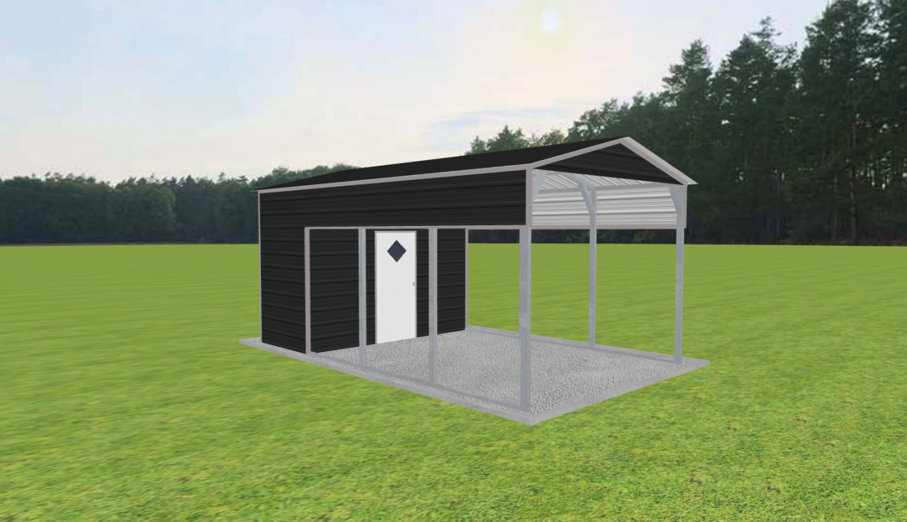 Carport with Storage 12 x 20 x 9 — photo 1