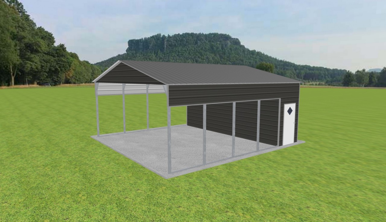 Carport with Storage 24 x 25 x 10 — photo 1