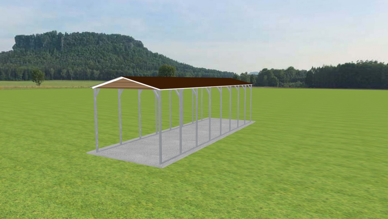 1 Car Carport 12 x 40 x 10, 12' x 40' x 10' metal carport