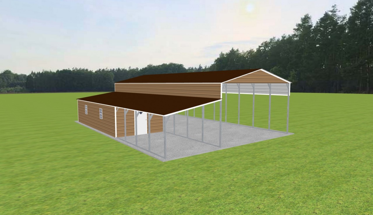 Carport with Storage 22 x 50 x 12 — photo 1