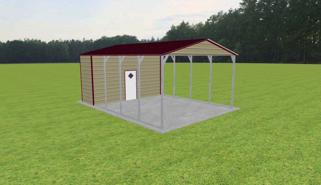 Carport with Storage 18 x 25 x 10 — photo 1