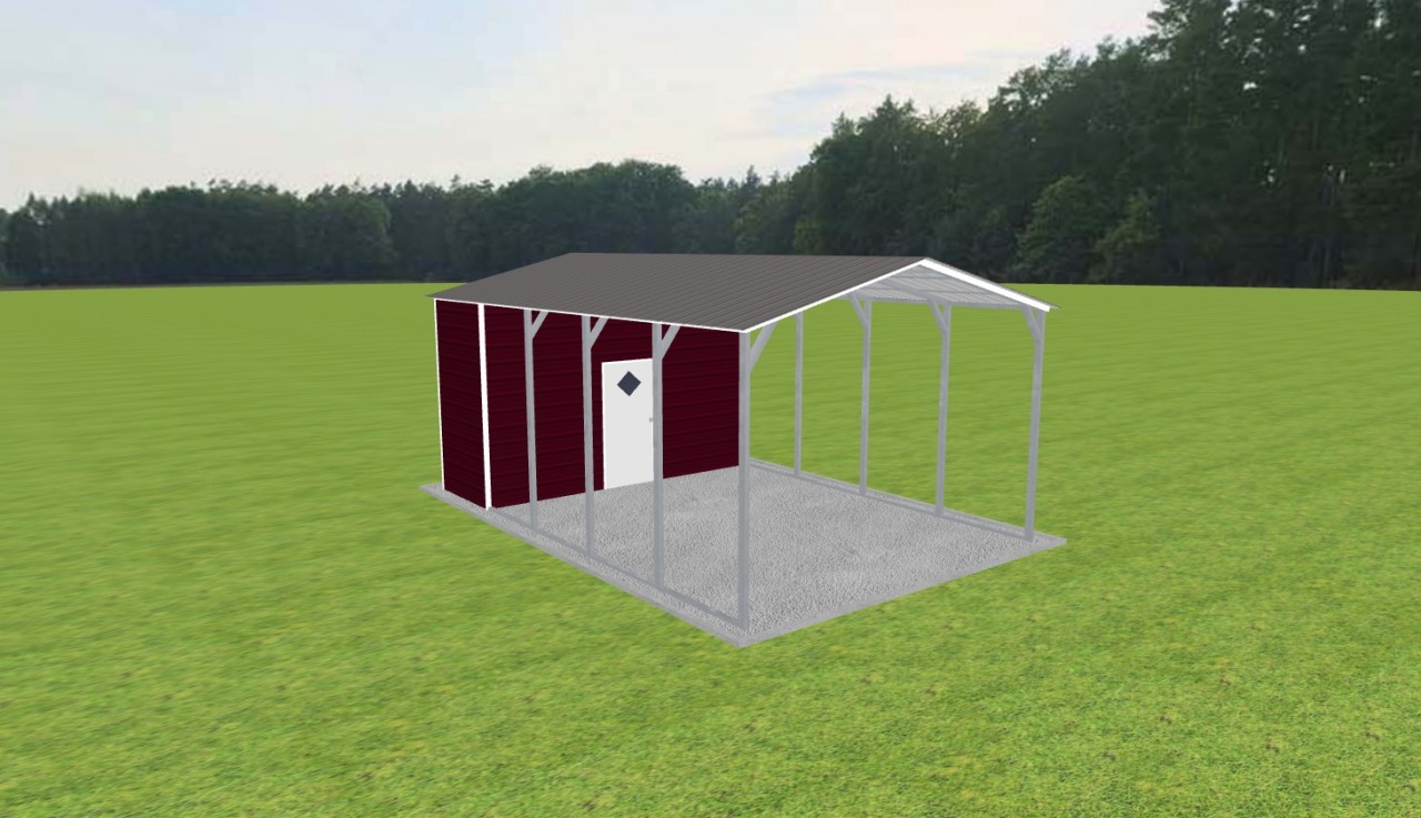Carport with Storage 16 x 24 x 10 — photo 1