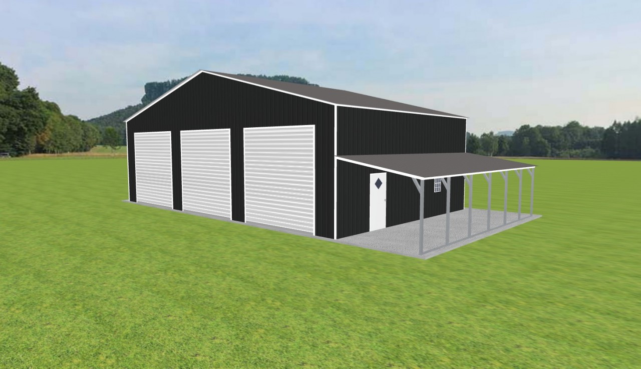 Garage with Lean To 48 x 30 x 14 — photo 1
