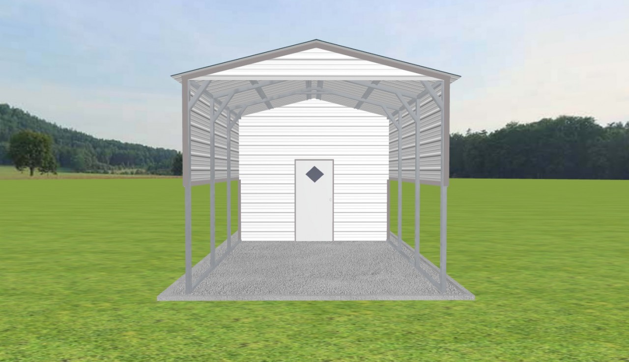 Residential Steel Carport 12 x 20 x 10, 12' x 20' x 10' metal carport