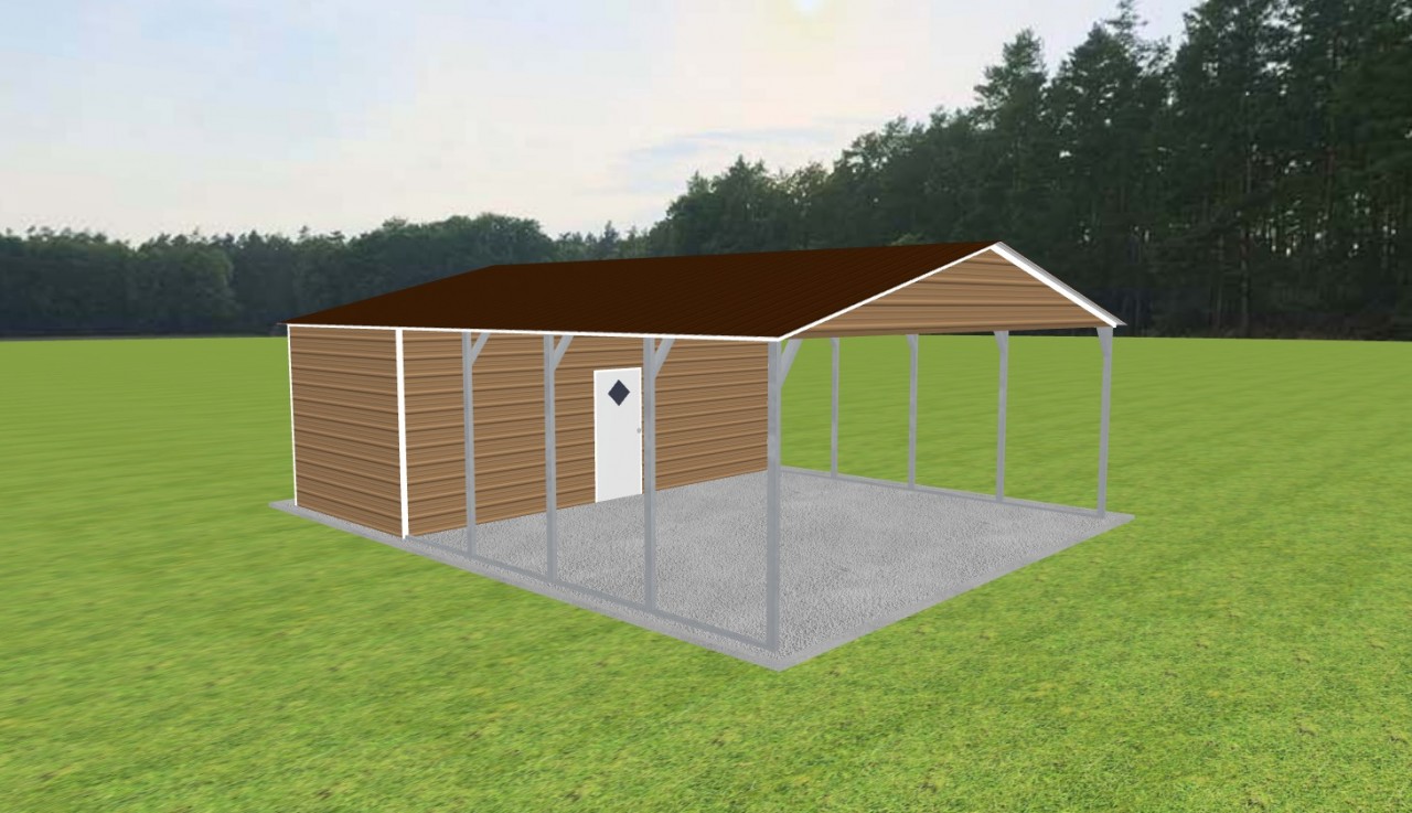 Carport with Storage 24 x 30 x 9 — photo 1