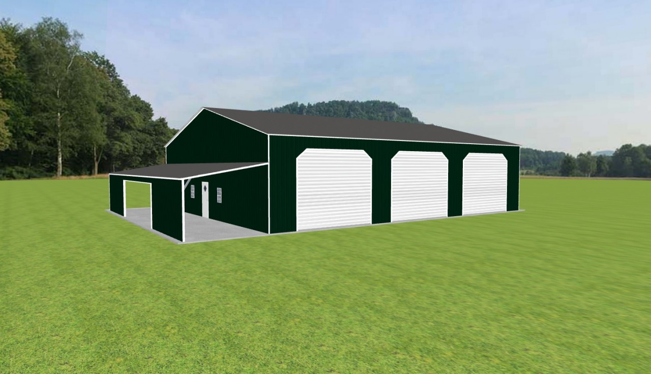Garage with Lean To 50 x 60 x 14 — photo 1