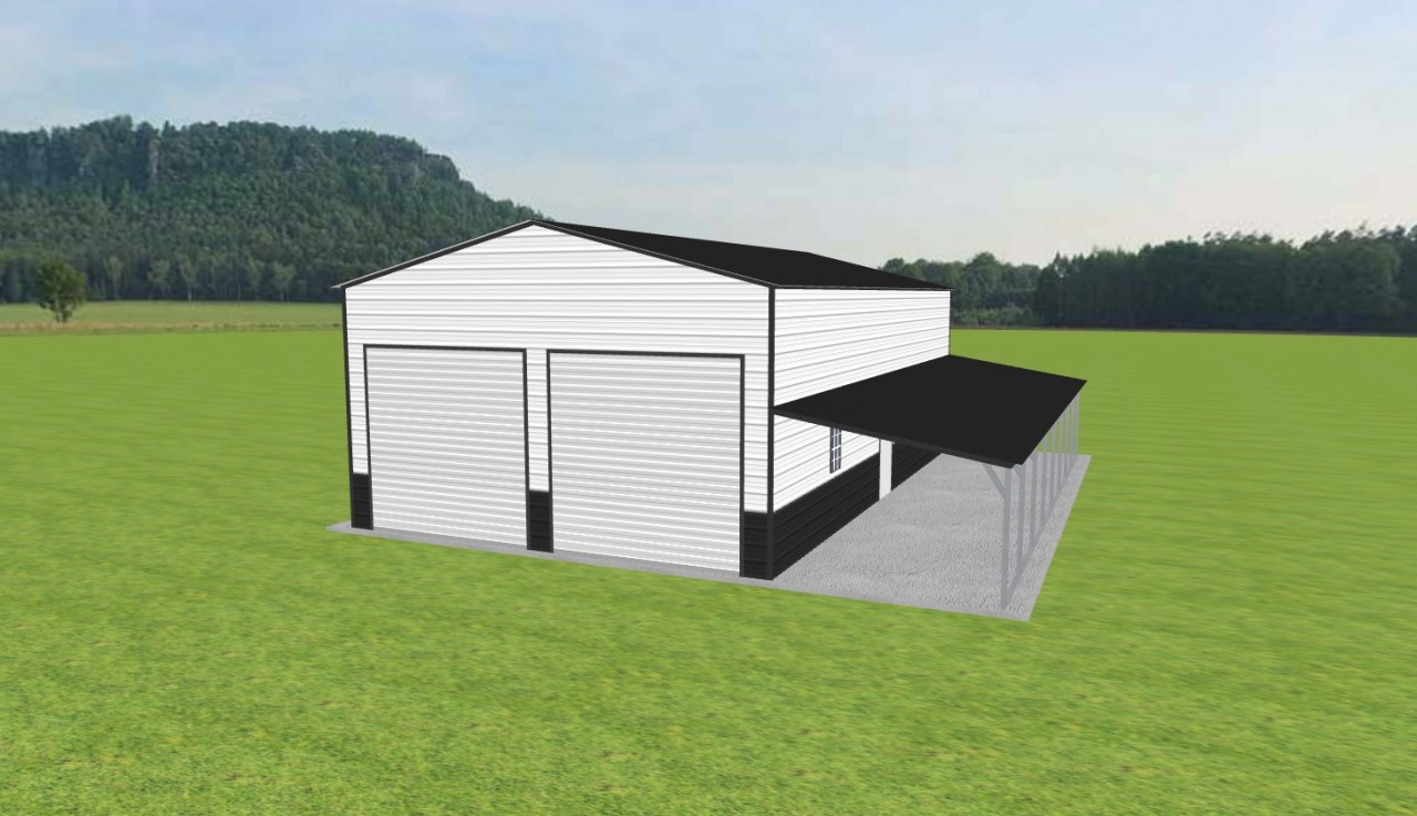 Garage with Lean To 24 x 40 x 13 — photo 1