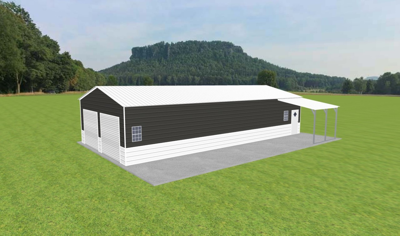 Garage with Lean To 24 x 50 x 10 — photo 1